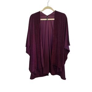 Lane Bryant Purple Velvet Burnout  Kimono Cover Up Whimsigoth Fairy Grunge O/S
